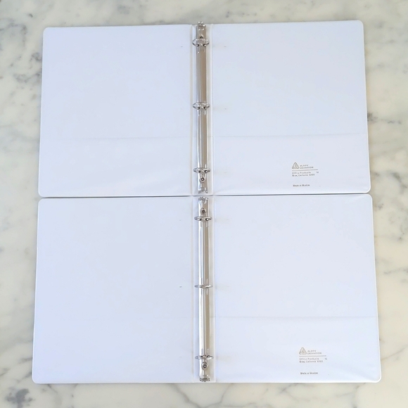 Avery White 1-Inch 3 Ring View Front/Back Binder w/2 Interior Pockets, 2 pcs. - Picture 3 of 3